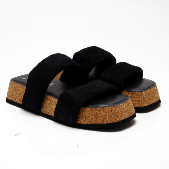 🎉LAST CHANCE🎉 FREE PEOPLE Fairmount Flared Sandals / Black - Picture 6 of 13